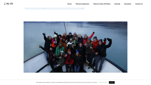 Screenshot of the Balik Arts website