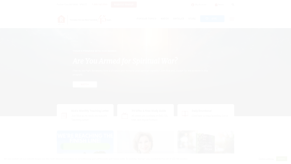 Screenshot of the Rick Renner Ministries Incorporated website