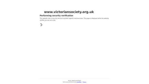 Screenshot of the The Victorian Society website