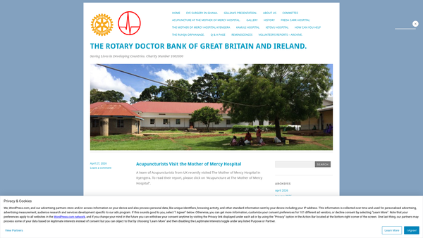 Screenshot of the Rotary Doctor Bank Of Great Britain And Ireland website