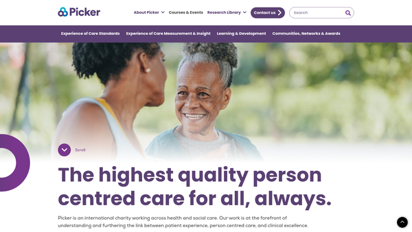 Screenshot of the Picker Institute Europe website