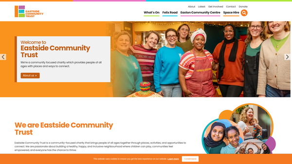Screenshot of the Eastside Community Trust website
