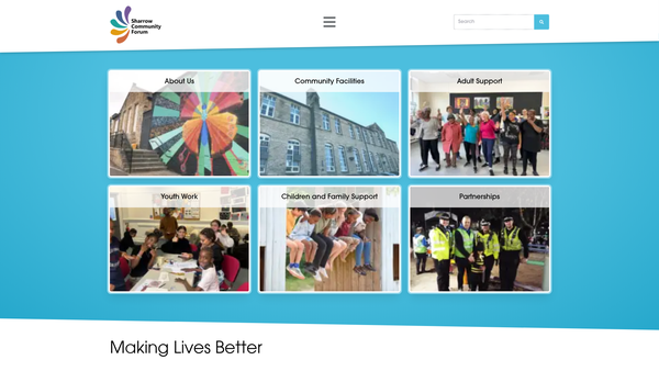 Screenshot of the Sharrow Community Forum Limited website