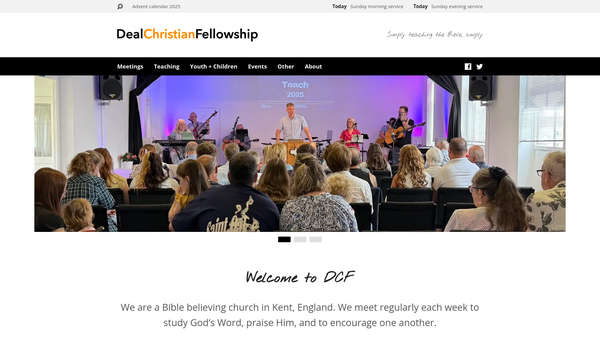 Screenshot of the Deal Christian Fellowship Trust website