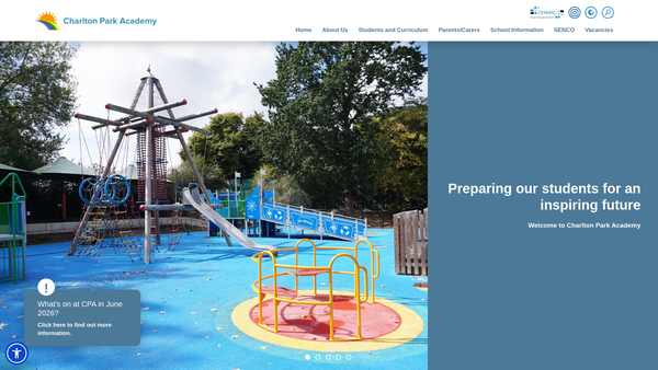 Screenshot of the Charlton Park School Fund website