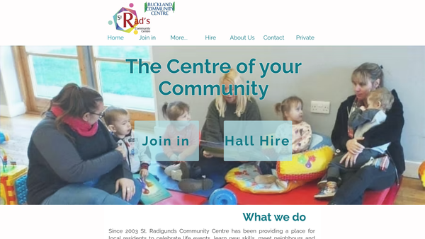 Screenshot of the St. Radigunds Community Centre Company website