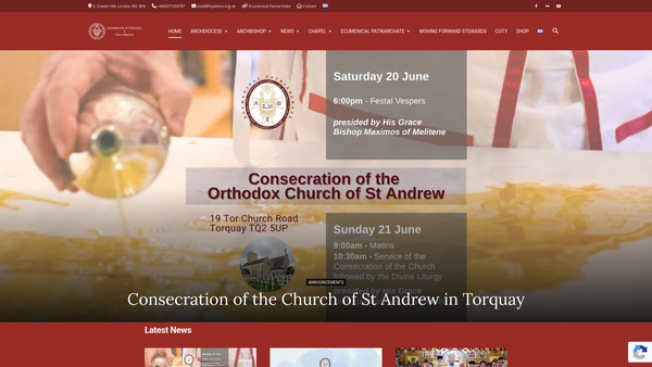 Screenshot of the Ecclesiastical And Theological Seminary Of The Archdiocese Of Thyateira And Great Britain website