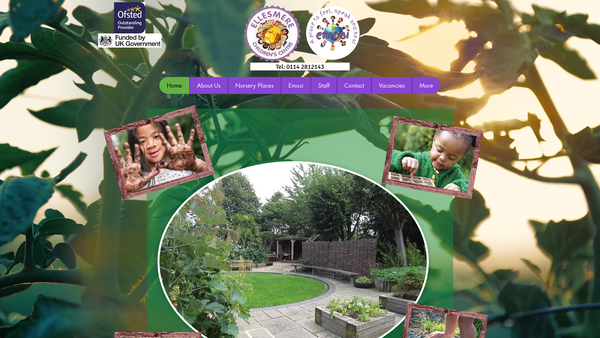 Screenshot of the Ellesmere Childrens Centre website