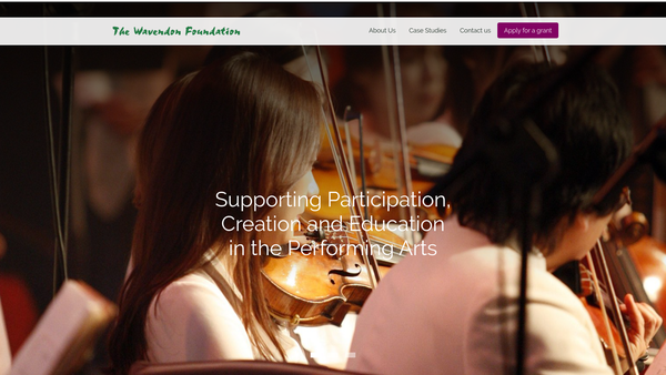 Screenshot of the The Wavendon Foundation website