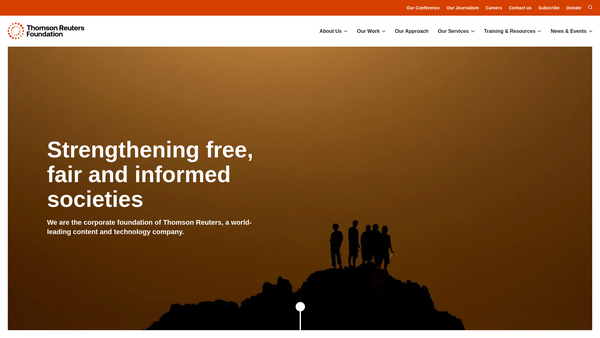 Screenshot of the Thomson Reuters Foundation website
