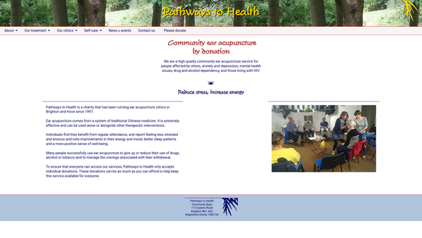 Screenshot of the Pathways To Health website