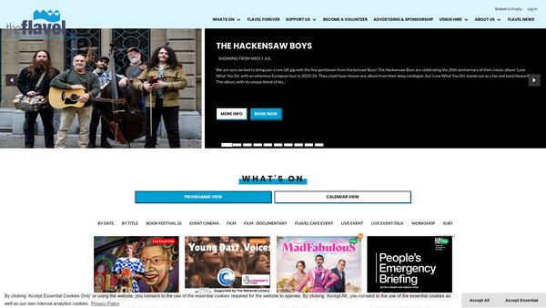 Screenshot of the Flavel Centre Trust website