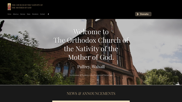 Screenshot of the Black Country Orthodox Trust website