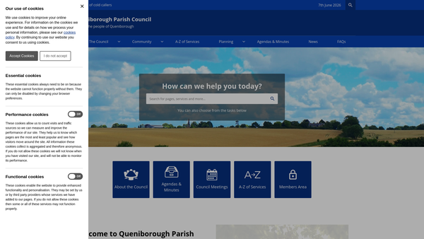 Screenshot of the King Georges Field, Coppice Lane, Queniborough website