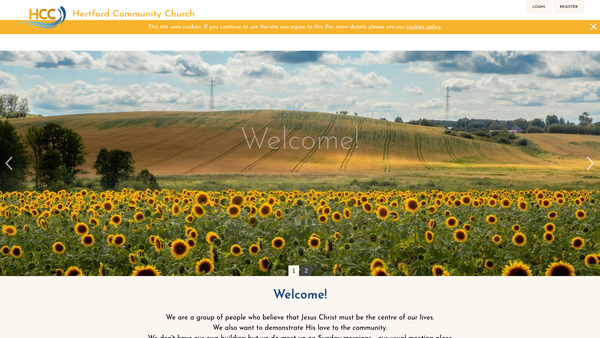 Screenshot of the Hertford Community Church Trust website