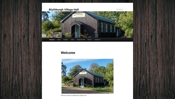 Screenshot of the Blythburgh Village Hall website