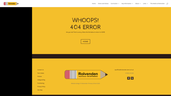 Screenshot of the Friends Of Rolvenden School website