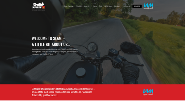 Screenshot of the South Lancashire Advanced Motorcyclists website