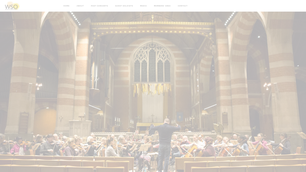 Screenshot of the Worcestershire Symphony Orchestra website