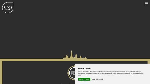 Screenshot of the King's Church London website