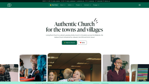 Screenshot of the Living Rock Trust website