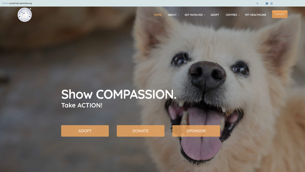 Screenshot of the The Crystal Rogers Animal Welfare Trust website