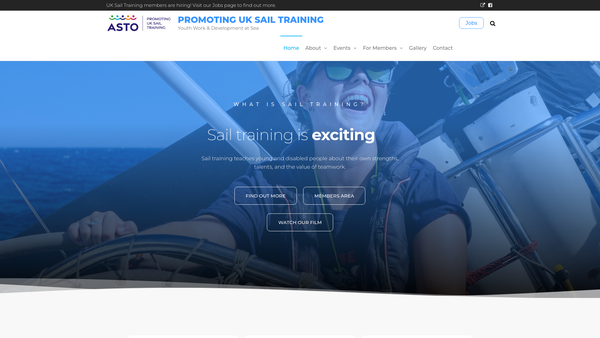 Screenshot of the The Association Of Sail Training Organisations website