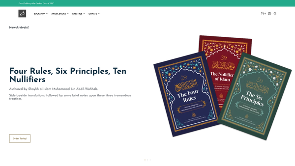 Screenshot of the Salafi Bookstore And Islamic Centre website