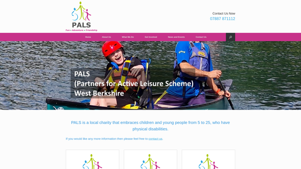 Screenshot of the Pals (Partners For Active Leisure Scheme) West Berkshire website
