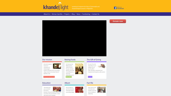 Screenshot of the Khandel Light website