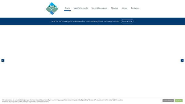 Screenshot of the Chesham Society website