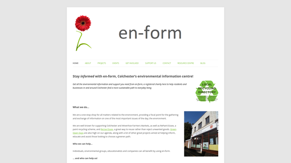 Screenshot of the En-Form website