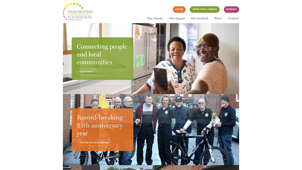 Screenshot of the Barchester Healthcare Foundation website