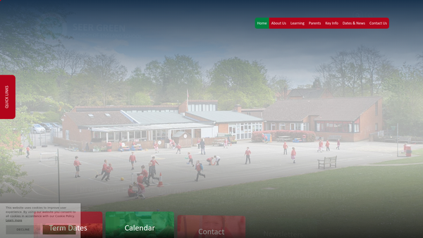 Screenshot of the The Seer Green C Of E Combined School Charitable Fund website