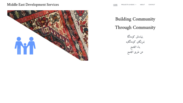 Screenshot of the Middle East Development Services website