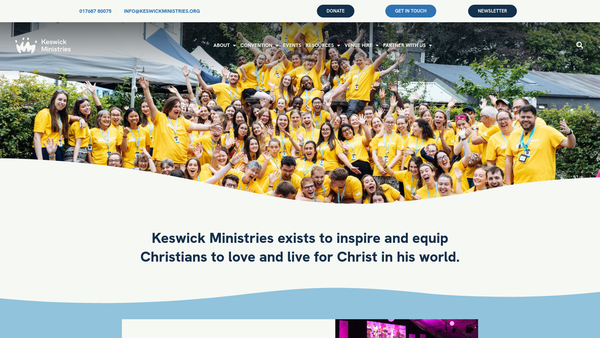 Screenshot of the The Keswick Convention Trust website