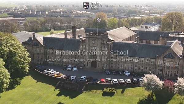 Screenshot of the School Scholarships Fund Of Bradford Grammar School website