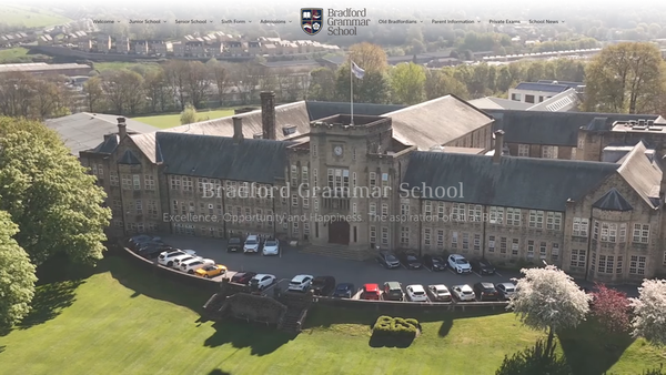 Screenshot of the University Scholarships Fund Of Bradford Grammar School website