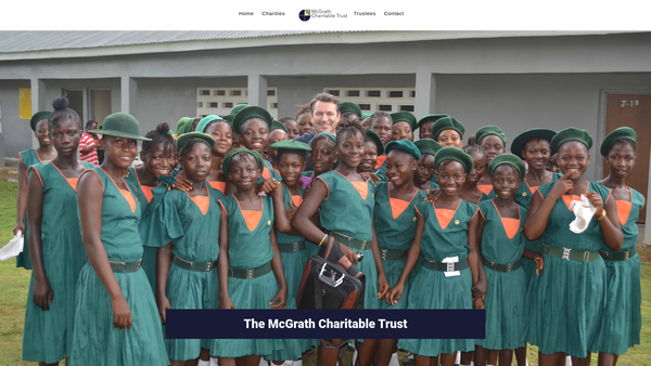 Screenshot of the The Mcgrath Charitable Trust website