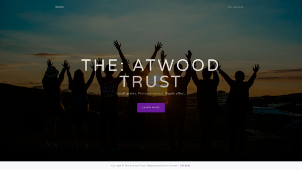 Screenshot of the The Atwood Trust website