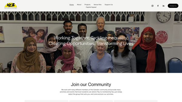 Screenshot of the Kings Cross - Brunswick Neighbourhood Association website