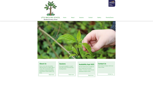 Screenshot of the The Little Birch Pre-School website