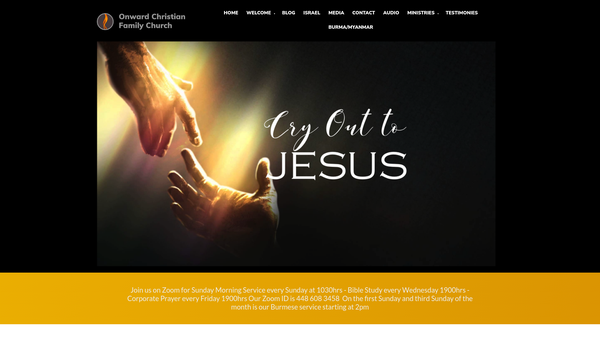 Screenshot of the Onward Christian Centre website