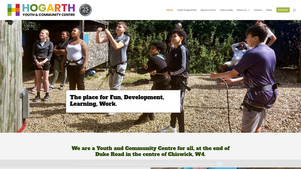 Screenshot of the Hogarth Charitable Trust Company Limited website