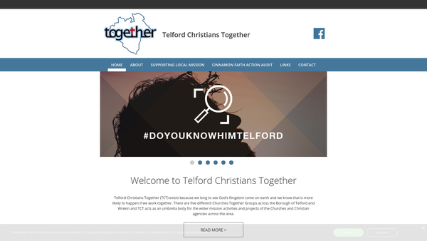 Screenshot of the Telford Christians Together website