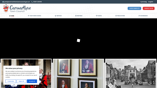 Screenshot of the Johnstown Welfare Field Recreation Ground website