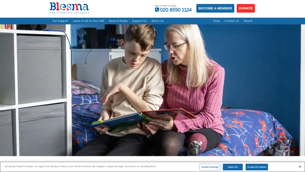 Screenshot of the British Limbless Ex-Service Men's Association (Blesma) website