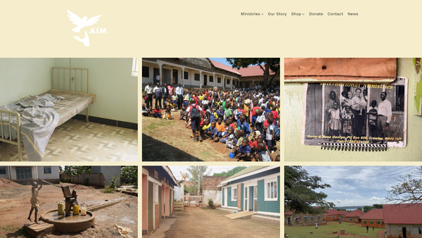 Screenshot of the Advance International Ministries website