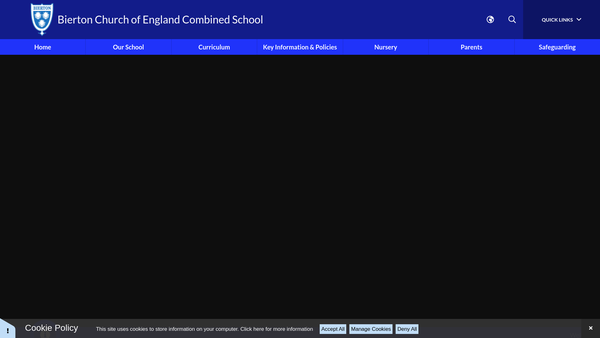 Screenshot of the Bierton C Of E Combined School Fund website