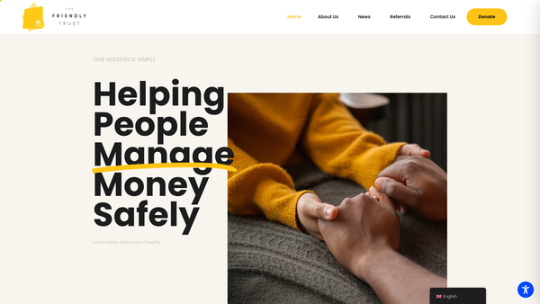 Screenshot of the The Friendly Trust website